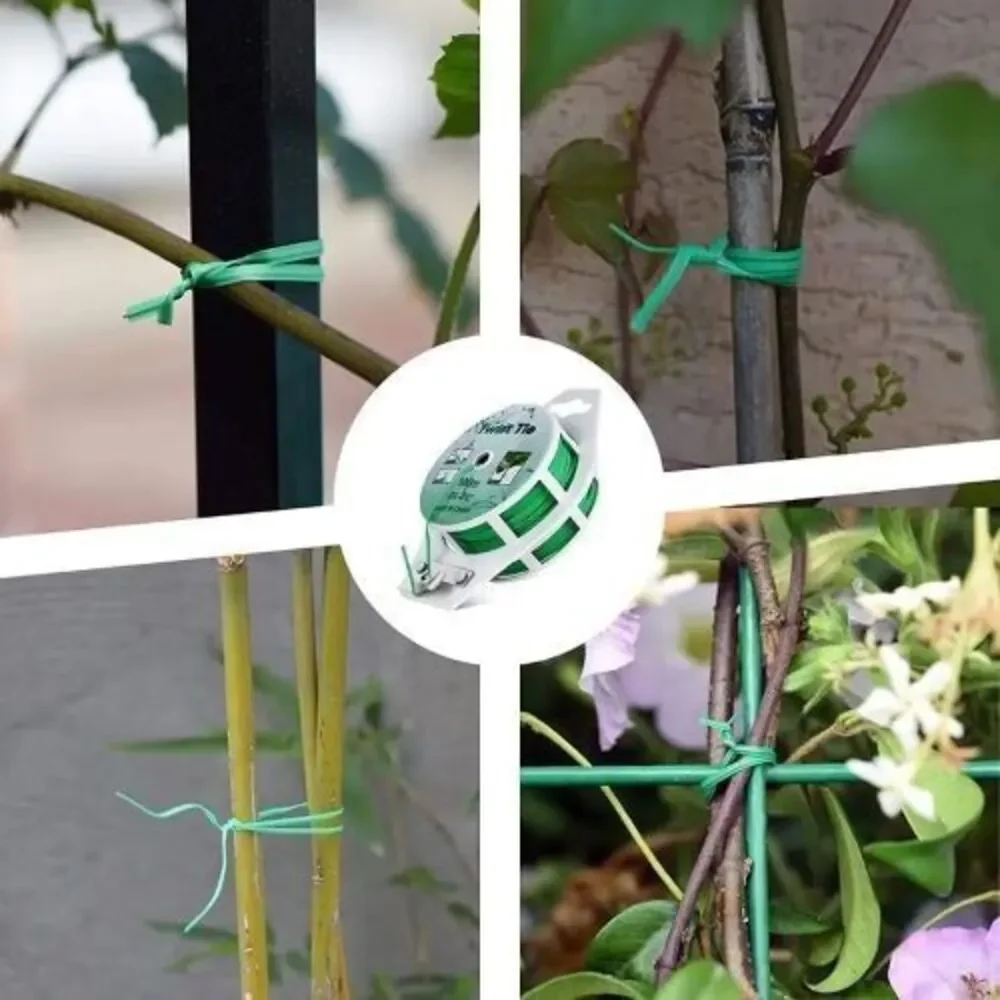 Twist Tie Green Garden Plant Coated Twist Wire &‎ Cutter 328 Feet (100M) Roll - Picture 5 of 6